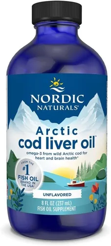 Vista 10 de Nordic Naturals Aceite de hígado de bacalao ártico, limón, 8 onzas, 1060 mg de Omega-3 totales con EPA y DHA, salud cardíaca y cerebral, inmunidad