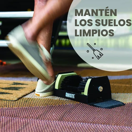 Vista 5 de JobSite - Cepillo limpiador de botas para exteriores - Raspador de zapatos - Extra ancho Negro y tostado
