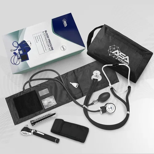 Vista 7 de ASA TECHMED Nurse Essentials - Kit profesional con estuche de viaje de mano Kit de 3 piezas incluye monitor de presión arterial para adultos