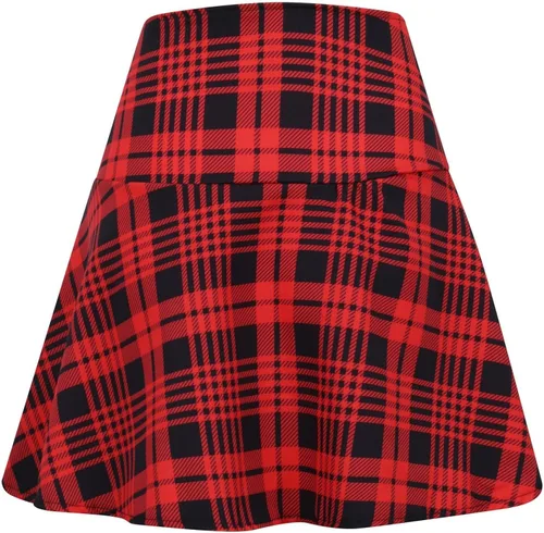 Vista 4 de Minifalda básica de cintura alta para mujer sexy a cuadros por encima de la rodilla elegante falda de lápiz vestido de fiesta