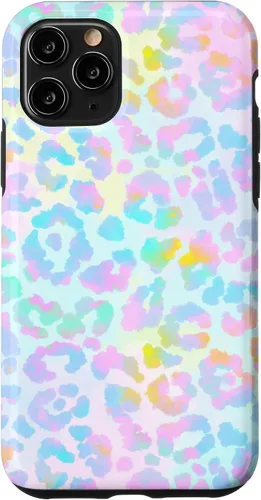 Vista 29 de Colorido lindo arco iris Tie Dye sirena Boho Leopard caso para iPhone 17