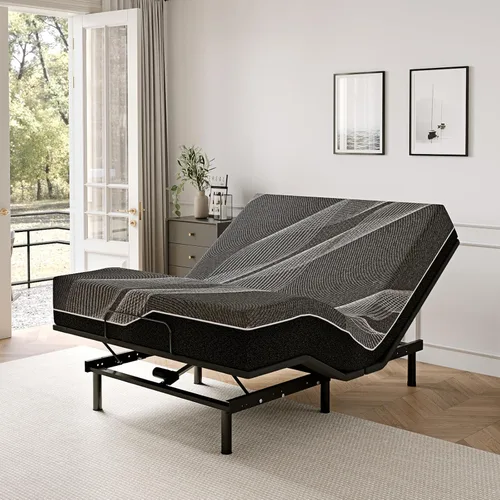Vista 18 de Dyonery Base de cama ajustable individual XL + colchón de espuma