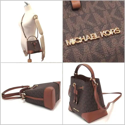 Vista 2 de Michael Kors XS Suri - Mini cubo cruzado con cordón para el hombro, 35F2GM9M1B PVC