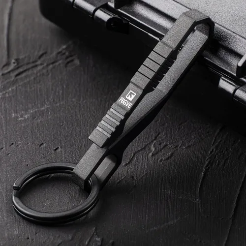 Vista 2 de TISUR Llavero con clip de bolsillo, acceso rápido y fácil a las llaves, soporte de titanio para llaves con llavero desmontable, regalos para hombres