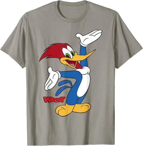 Vista 18 de Woody Woodpecker Camiseta con logotipo de cuerpo completo Negro