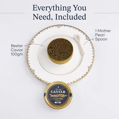 Vista 3 de [Durante la noche garantizada] Caviar de esturión siberiano (lata de 3.53 oz)
