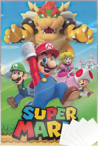 Vista 8 de Super Mario - Póster de videojuegos (Mario, Luigi y sus amigos) (tamaño: 24 x 36 pulgadas) (póster laminado)