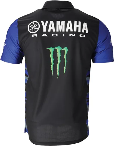 Vista 2 de YAMAHA Racing x Monster Energy® Polo para hombre (negro/azul/blanco)