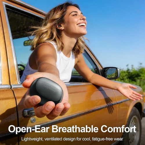Vista 3 de Auriculares deportivos Bluetooth 6.0 con micrófono de conducción ósea, impermeables, IPX7, resistentes al sudor, para correr, ciclismo, sonido