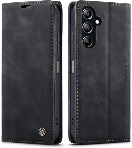 Vista 15 de Funda compatible con Samsung Galaxy A14 con tarjetero y función atril, funda protectora de piel para Galaxy A14 5G de 6.6 pulgadas (negro)