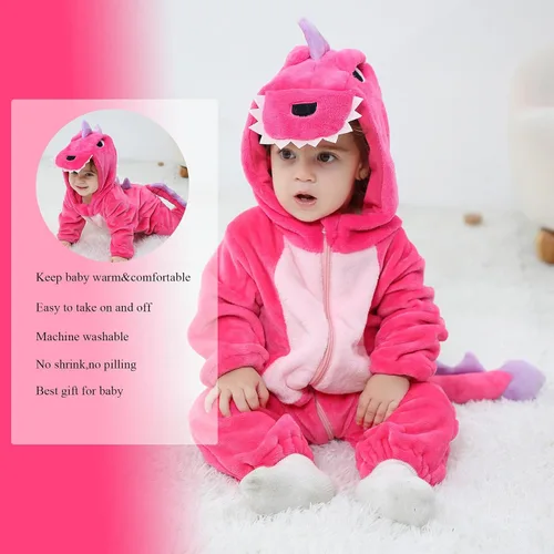 Vista 6 de TONWHAR Baby Boy's Girl's Animal Bodysuit Infant And Toddler's Romper Jumpsuit Halloween Costume Partywear