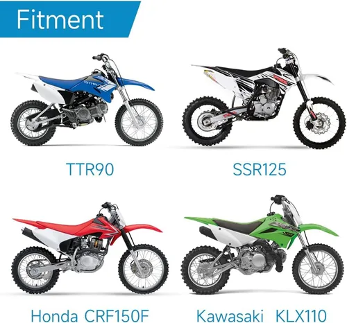 Vista 3 de HIAORS Empuñaduras de mano de motocicleta de 7/8 pulgadas para CRF YZF WRF KXF KLX Pit Dirt Bike Motocross Motocicleta Offroad Dirt Bike Negro