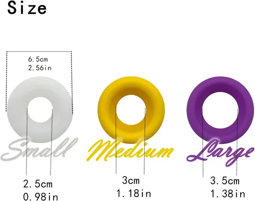 Vista 3 de 3 piezas de anillo de bomba de pene de silicona para hombre, accesorios extensores de pene, accesorios para extensor de erección de pene, repuesto