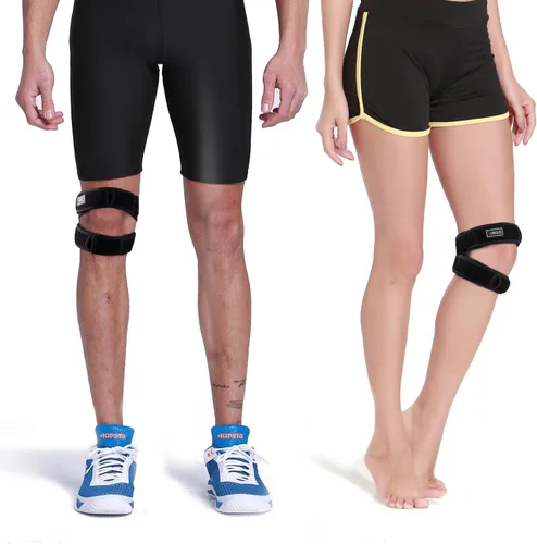 Vista 7 de HUEGLO Correa de soporte de tendón rotuliano para mujeres y hombres, rodillera para aliviar el dolor de rodilla, soporte estabilizador de rodilla