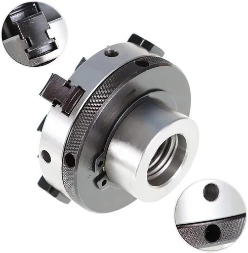 Vista 3 de kimllier Portabrocas de torno de madera de 3 pulgadas y 4 mandíbulas, mandril de torno de madera de 1 pulgada x 8TPI, accesorios de torno de madera