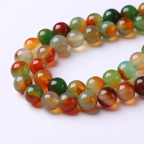 Vista 176 de 100 cuentas de piedra multicolor natural de 0.236 pulgadas (0.236 in), cuentas espaciadoras sueltas redondas para hacer pulseras, collares, aretes