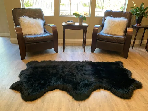 Vista 16 de LAMBZY Alfombra de pelo de oveja sintética, hipoalergénica, súper suave, sedosa para sala de estar, habitación de los niños, sofá