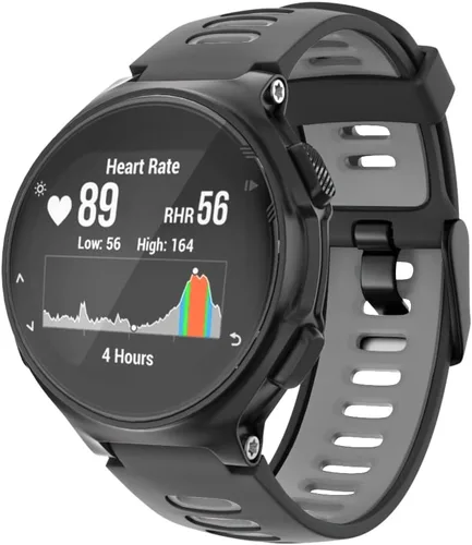 Vista 2 de ISABAKE Correa de reloj de repuesto para Garmin Forerunner 735XT/Approach S20 S5 S6 Correa de silicona suave con hebilla de metal compatible