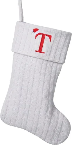 Vista 83 de Medias de Navidad personalizadas de 19 pulgadas con iniciales bordadas, medias de Navidad de punto negro para decoraciones de vacaciones familiares