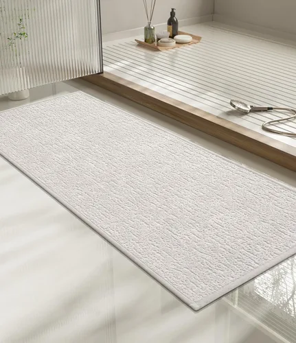 Vista 53 de Chakme Juego de 2 alfombras de baño ultrafinas, absorbentes, antideslizantes, lavables a máquina, color negro, 17 x 24 pulgadas / 17 x 30 pulgadas