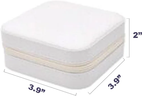 Vista 2 de PHILOPACK Joyero de viaje organizador portátil para joyas, organizador de almacenamiento de piel sintética con espejo, soporte de joyería