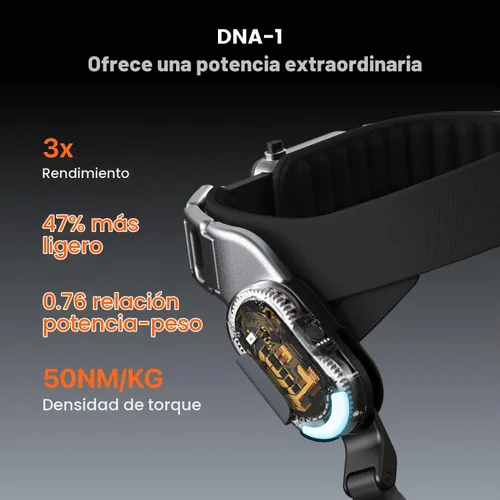 Vista 5 de DNSYS X1 Carbon Exoskeleton, AI-Powered Leg Assistance, 1.2HP Motor, 20km Base Range, 3s Battery Swap, for Hiking, Climbing, Running, Size S