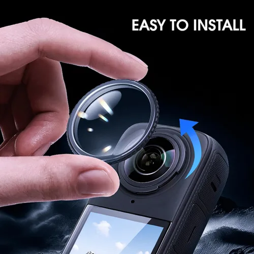 Vista 5 de STARTRC VCR Protector de lente para Insta360 X5, cubierta protectora de lente de PC con revestimiento antirreflectante para accesorios Insta 360 X5