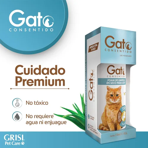 Vista 3 de Gato Consentido Espuma limpiadora de 5.1 fl oz Incluye un regalo: Jabón marroquí original de argan