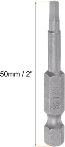 Vista 2 de HARFINGTON Broca de destornillador hexagonal de 1/8 "SAE 1/4" vástago hexagonal de 2 pulgadas de longitud magnética S2 brocas eléctricas de acero