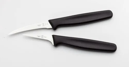 Vista 3 de Mercer Culinary Juego de cuchillos tailandeses para tallar frutas, 2 pulgadas y 2.5 pulgadas, mangos negros