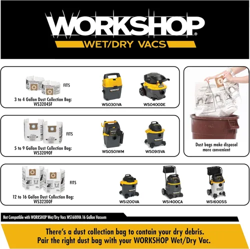 Vista 7 de WORKSHOP WS25006A - Aspiradora para soplador de 2-1/2 pulgadas