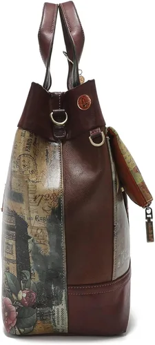 Vista 3 de Nicole Lee Paris Fashion Week - Bolso grande de hombro con adornos de flores de mariposa, múltiples bolsillos, correa cruzada opcional, Semana