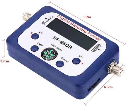 Vista 4 de Zopsc Mini medidor de satélite digital buscador de satélite LCD buscador de fuerza plato Sat Directv LCD Signal Strength Finder for Dish