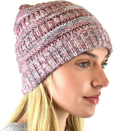 Vista 629 de C.C Trendy Warm Chunky Soft Stretch Cable Knit Beanie