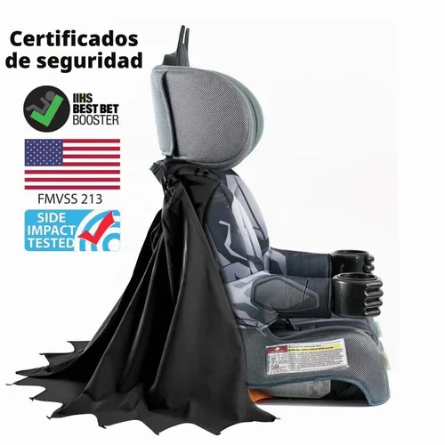 Vista 2 de KidsEmbrace - Asiento elevador de seguridad para niños 2 en 1 con arnés para automóvil, Batman de DC Comics, negro (3001BAT)