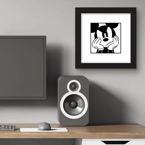Vista 6 de Trends International Gallery Pops Disney Mickey Mouse - Mickey Expressions - Póster de pared gruñón, 12 x 12 pulgadas, versión enmarcada en negro