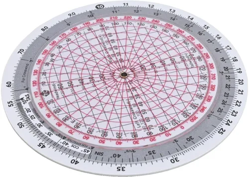 Vista 2 de Circular E6B Aviation Flight Computer Slide Rule For Correction, Time Distance Fuel Calculations for pilot Training(E6B-R2)