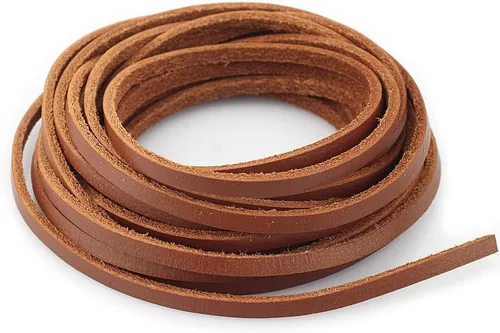 Vista 12 de (TM) 3 mm de cordón de cuero genuino para trenzado de joyería, artesanía y bricolaje, color surtido marrón oscuro, marrón claro y negro 6 metros