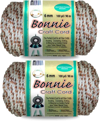Vista 14 de Pepperell Bonnie - Cordón de macramé trenzado 6 mm x 91.4 m Almendra (Paquete de 2) Cordón de polipropileno retorcido para manualidades DIY