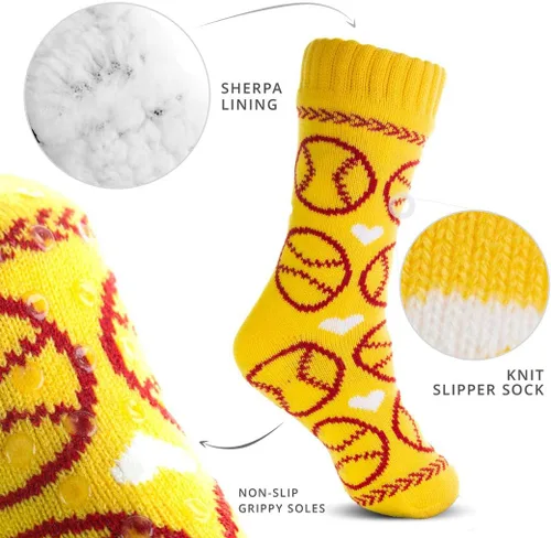 Vista 3 de ChalkTalk SPORTS - Calcetines deportivos con forro polar Sherpa