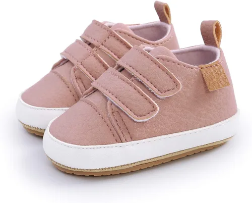 Vista 6 de Zapatos de bebé para niños y niñas, tenis de suela antideslizante, zapatos planos para primeros pasos, zapatos planos y perezosos