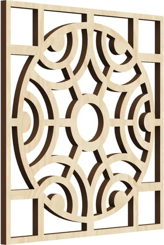 Vista 55 de Walton Paneles de pared decorativos de madera con calado, pequeños, 11 3/8 pulgadas de ancho x 11 3/8 pulgadas de alto x 1/4 pulgadas de alto, nogal