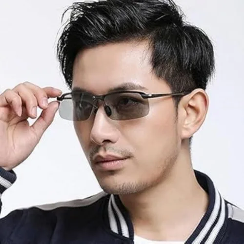 Vista 2 de Lentes de sol polarizados fotocromáticos para hombre, lentes deportivos y de conducción UV400, lentes adaptables de día y noche, gafas de ciclismo