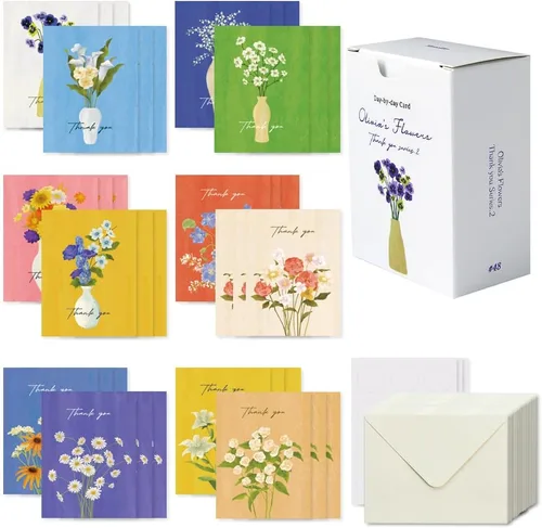 Vista 42 de Monolike Tarjeta Día a Día, 105 Luna - Mezcla de 48 mini tarjetas individuales, 24 sobres Paquete