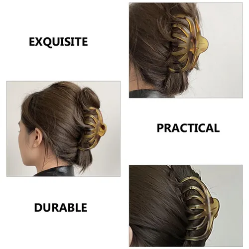 Vista 2 de Mobestech 2 pinzas para el cabello, pinzas decorativas para el cabello, pinzas de mariposa grandes para cabello grueso, pasador francés, pinzas