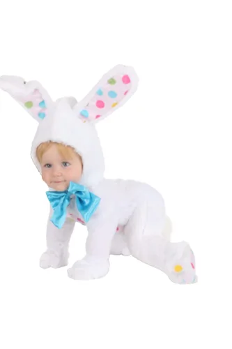 Vista 5 de Disfraz de Bebé Conejito Blanco de Pascua para Infantes Multicolor