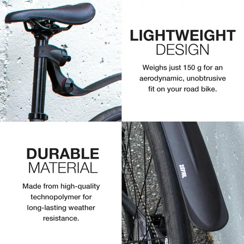 Vista 5 de Zefal Guardabarros para bicicleta Swan Road (negro, trasero)