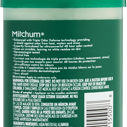 Vista 4 de Mitchum Clear Gel anti-perspirant & Deodorant, sin perfume para hombre, 2,25 oz
