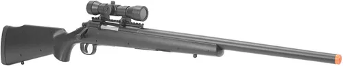 Vista 5 de BBTac Paquete de pistola de Airsoft – American Sniper – Potente rifle de francotirador de primavera, escopeta y pellets BB, ideal