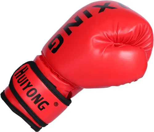 Vista 6 de Guantes de boxeo para niños HUINING, guantes de entrenamiento para niños, guantes de boxeo MMA, guantes de boxeo de poliuretano, con dibujos